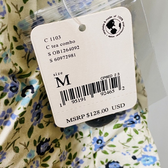 Free People Petunia Cotton Mini Dress MULTICOLOR SIZE M NWT (Orig Price $128) - Picture 5 of 8